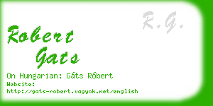 robert gats business card